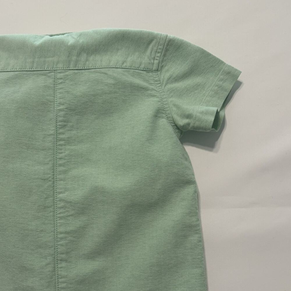 Ralph Lauren Vintage Boys Green Oxford Pony Logo Button Down Romper, Green ,12M - Picture 5 of 10